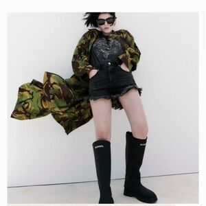 All Saints Octavia Rugged Black Sole Boots